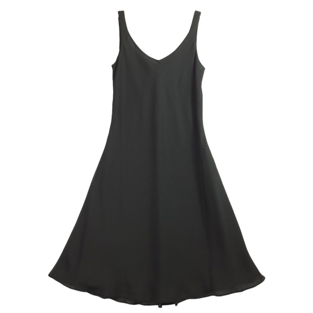 Niki By Niki Livas Womens Dress Sz 6 Black Sleeveless Open Back Rhinestone Party